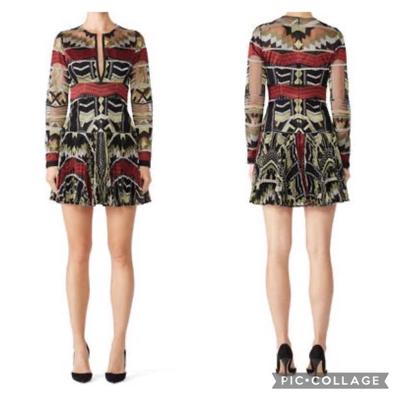 Alexis Dresses & Skirts - Alexis Nalory Mesh Embroidered Mini Dress FLAW AS IS XS